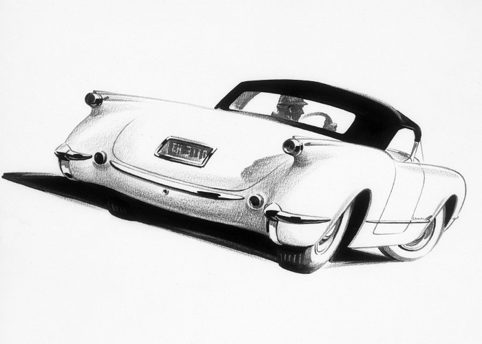 1953 Chevrolet Corvette Sketch 070806